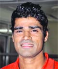 Manish Maithni, a city footballer, who has signed a contract of Rs 38 lakh with actor Salman Khans Team Pune in the Indian Super League.