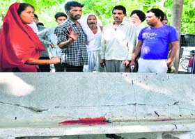 Sonias Family members at Kalpana Chawla Hospital in Karnal on Tuesday
