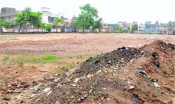 The playground at Shastri Nagar in Jammu. Tribune photo: Anand Sharma