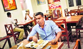 Customers at Tihar Food Court in west Delhi.