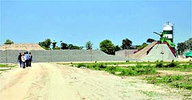 The building of the new Bathinda jail under construction. 