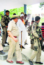 Abdul Karim alias Tunda being produce in court in Sonepat on Wednesday