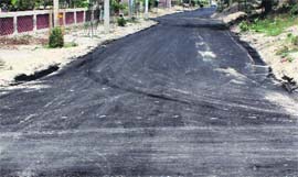 One of the roads recarpeted by the Municipal Corporation authorities in Bathinda.