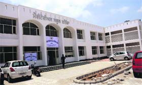A frontal view of the Residential School for Meritorious Students in Bathinda.