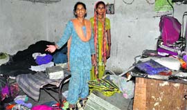 One of the rooms that was ransacked by the robbers at Gaba Farmhouse at Seonk village in Mohali district.