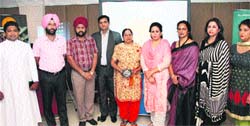 Principals and other delegates at the Educomp Smart School seminar in Jalandhar. Photo: Sarabjit Singh