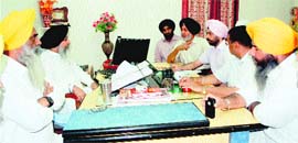 Police officials hold a meeting with the SGPC authorities on Friday to discuss the security arrangments during the Sikh convention, schedeuled to be held on July 27.