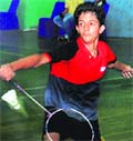 A player returns a shot during a match of the Ashwani Gupta Memorial District Badminton Championship in Panchkula on Friday. Tribune Photo: Manoj Mahajan