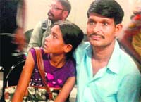 Babli, a Kansal resident, whose mother was accidentally injured in the firing incident that took place at Government Multi-Speciality Hospital in Sector 16, Chandigarh, on Friday. Tribune Photo: S Chandan