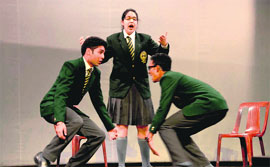 A competition under way in Mussoorie on Friday