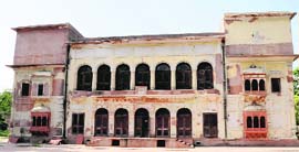 A view of the summer palace of Maharaja Ranjit Singh at Ram Bagh Garden in Amritsar.