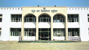 The facade of the residential school for meritorious students in Jalandhar.