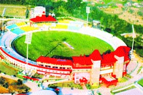 The HPCA cricket stadium in Dharamsala