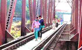 More than 12 persons lost their lives while using the railway bridge