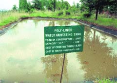 The rainwater harvesting model at CSK Agriculture University in Palampur. Photo By writer