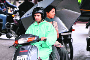 Rain lashed Dehradun on Tuesday. The Met Department has forecast heavy showers.