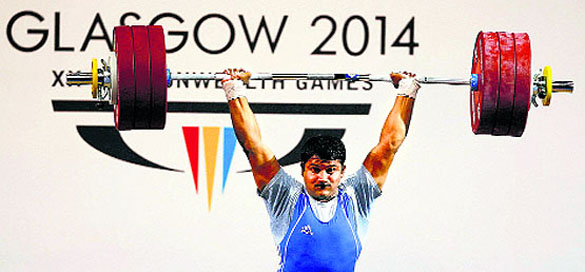 Chandrakant Mali lifts 188kg to win bronze in the 94kg weightlifting competition at the Scottish Exhibition Conference Centre in Glasgow on Tuesday.
