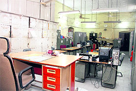 The empty collectorate office following strike by employees in Dehradun on Wednesday.