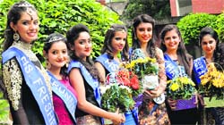 The winners of the Ms Freshers contest are all smiles at the MCM DAV College, Sector 36, on Friday. Tribune Photo: Manoj Mahajan