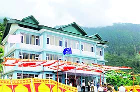 Hotel Chaurasi of the HPTDC, which was inaugurated by Forest Minister TS Bharmouri at Bharmour on Friday. 