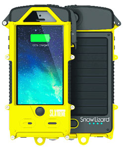 Snow Lizard mobile case has built-in solar panel for emergency charging on the go 