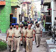 Ahead of the Independence Day, the police held a drive to check the antecedents of people residing in Sector 25, Chandigarh, on Saturday morning