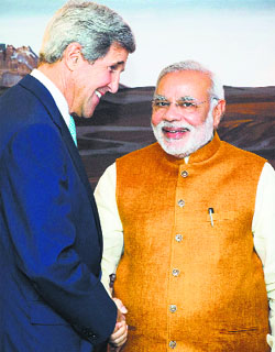 Kerrys visit was to lay the groundwork for Modis meeting with Obama.