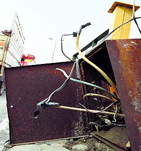 Loose electricity wires jutting out of junction boxes at the Civil Hospital and Ferozepur Road pose a threat to commuters.