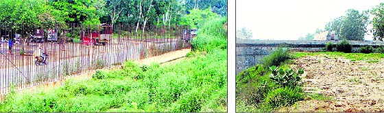 Incomplete overbridge on the National Highway 1 near Doraha. The work has been hanging fire for a long time.