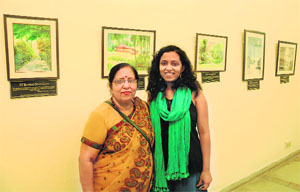Usha Mahajan (L) and Sai Priya Mahajan