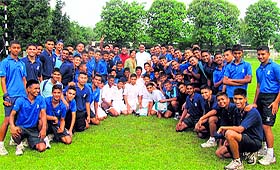 Rashtriya Indian Military College cadets who participated in the inter-section cross-country championship in Dehradun on Sunday.