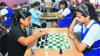 A student makes a move during an inter-school chess tournament at Sector 38, Chandigarh, on Tuesday. Tribune photo: Parvesh Chauhan