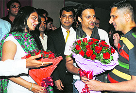 The actors at Silver Arc Mall in Ludhiana. 