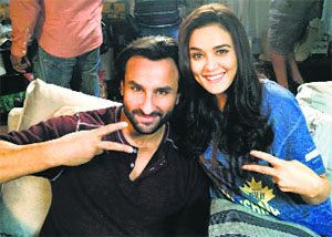 Saif Ali Khan and Preity Zinta