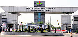 A view of Guru Gobind Singh Refinery in Bathinda