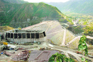 A view of the Kol Dam site.