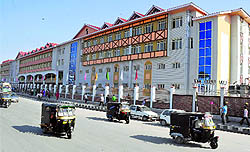 A view of the shopping complex at Jehangir Chowk