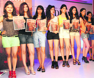 Models during the launch of a lifestyle magazine in Dehradun on Thursday.