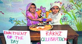 students of ABC Montessori School, BRS Nagar, celebrate Raksha Bandhan