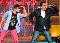 In tune: Anurag Basu (R) on the show Indias Best Cinestars Ki Khoj