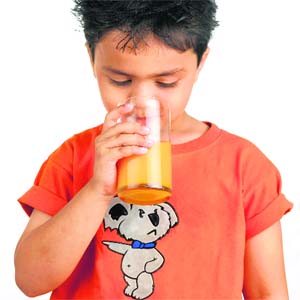 Make sure your child drinks at least a glass of fruit juice everyday to get his share of antioxidants