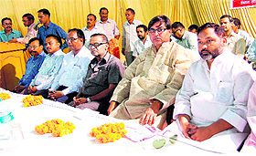 Representatives of Revenue Employees Union at the concluding session of a two-day convention in Haridwar on Saturday.