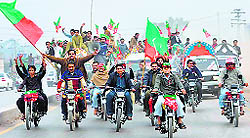 The term failed state has become a mainstay of justifying interventions by guardian countries. A file photo shows a protest rally by activists of Pakistan Tehreek-i-Insaf in Peshawar against the US drone strikes