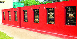 The seven foundation stones lie at the Red Bishop Convention Centre in Sector 1, Panchkula, on Sunday