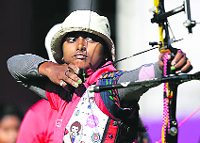 Deepika Kumari won three medals, including a gold in the recurve team event.