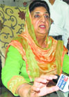 Rajinder Kaur Bhattal at Maur Mandi on Tuesday