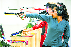 Heena Sidhu in action.