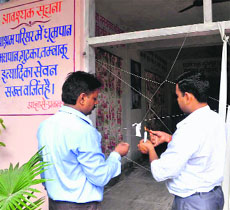 The ashram of Satpal Maharaj at Muni Ki Reti that was sealed on Tuesday.