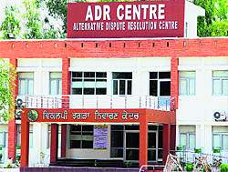 A view of the office of the District Legal Services Authority (DLSA) situated in the building of Alternative Dispute Resolution (ADR) Centre in Bathinda