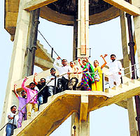 The protesters in Jeevansinghwala village near Talwandi Sabo on Wednesday